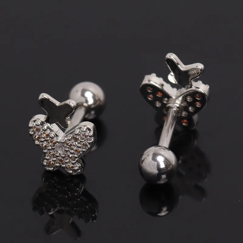 Stainless Steel Butterfly Ear Cuffs