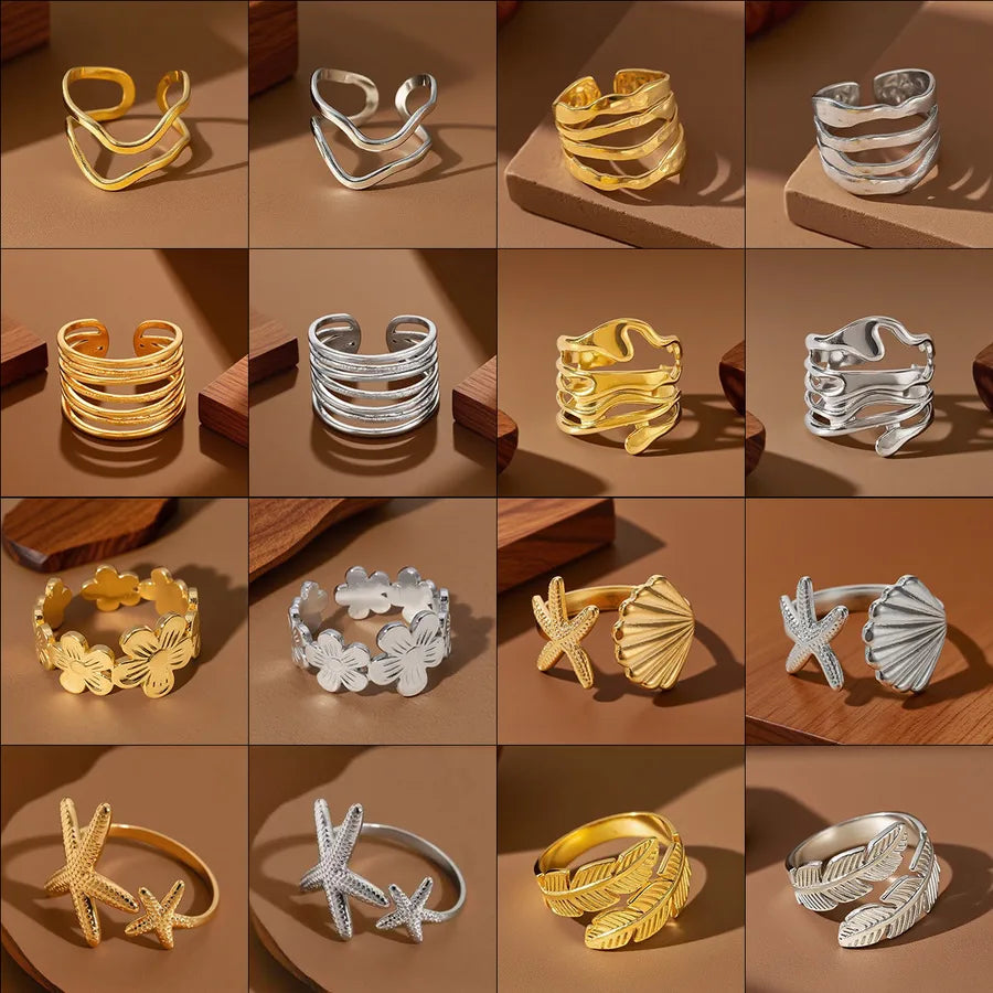 Colorful Titanium Steel Geometric Heart Ring