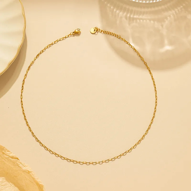 Gold Stainless Steel Chain Necklace