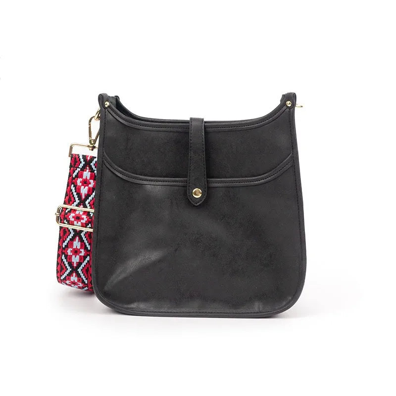 Vintage Faux Leather Square Crossbody Bag - Smiling Maria - Everything For Women