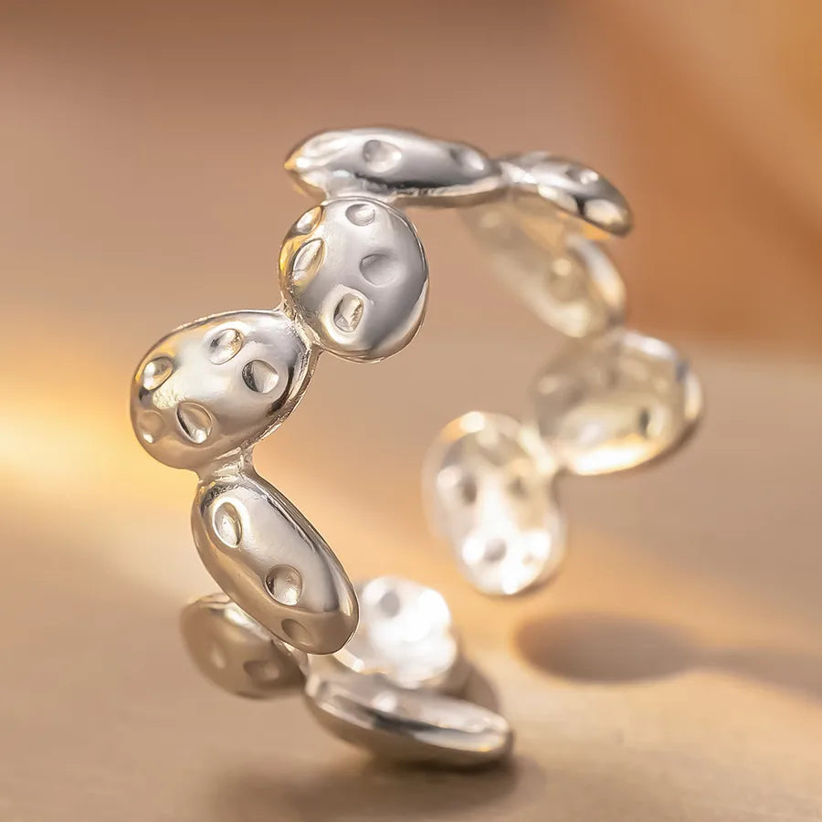 Personalized Titanium Steel Textured Couple Ring K208 Steel Color Ring Open