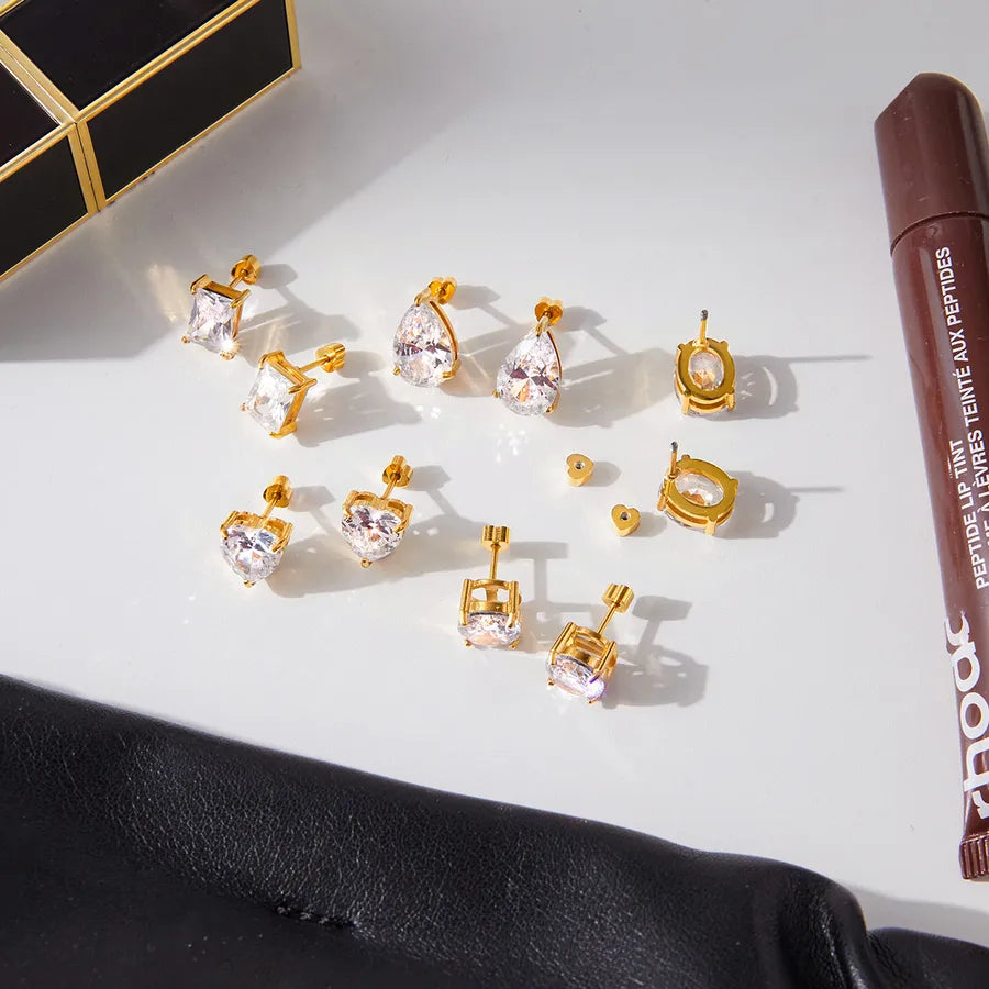 18K Gold Plated Letter Earrings – Waterproof & Non-Tarnish