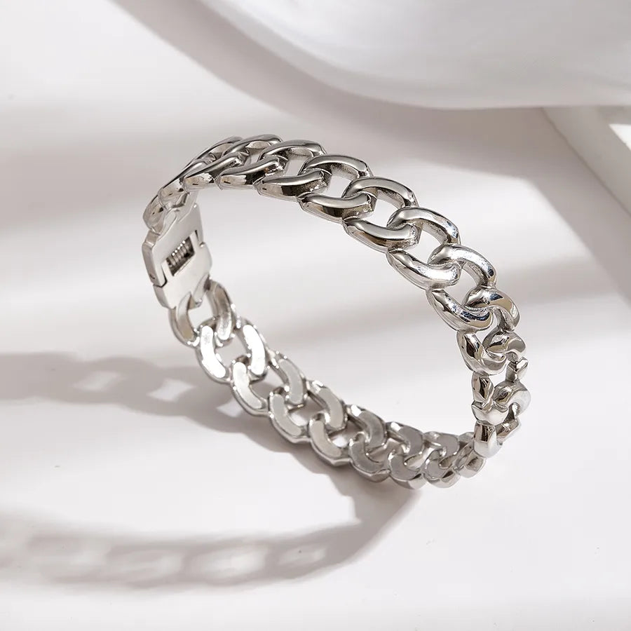 18K Gold Plated Hollow Cuban Chain Bracelet