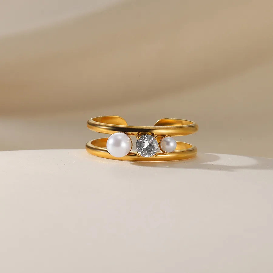 18K Gold Plated Geometric Open Ring