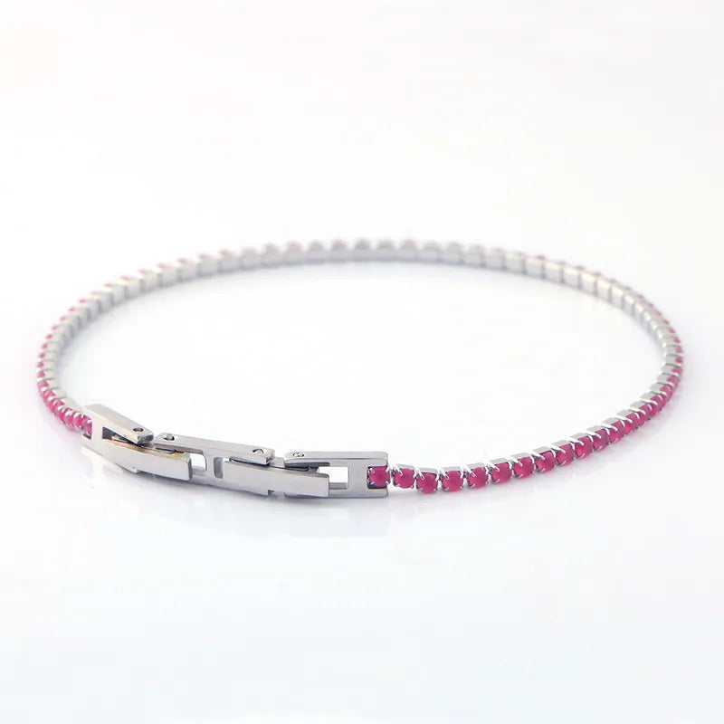 Titanium Steel Zirconia Claw Chain Bracelet