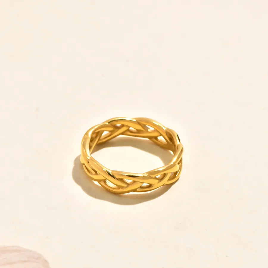 Double Layer Gold Heart Ring for Women Gold 2