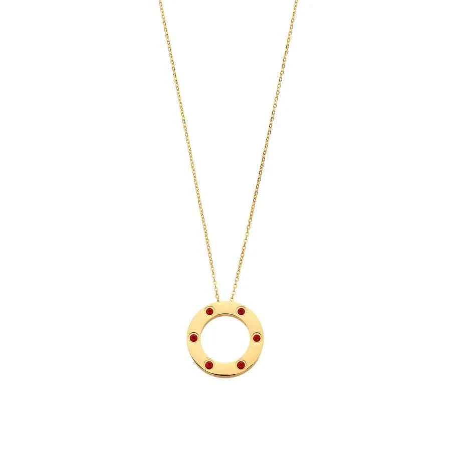 18K Gold Star Pendant Necklace for Women