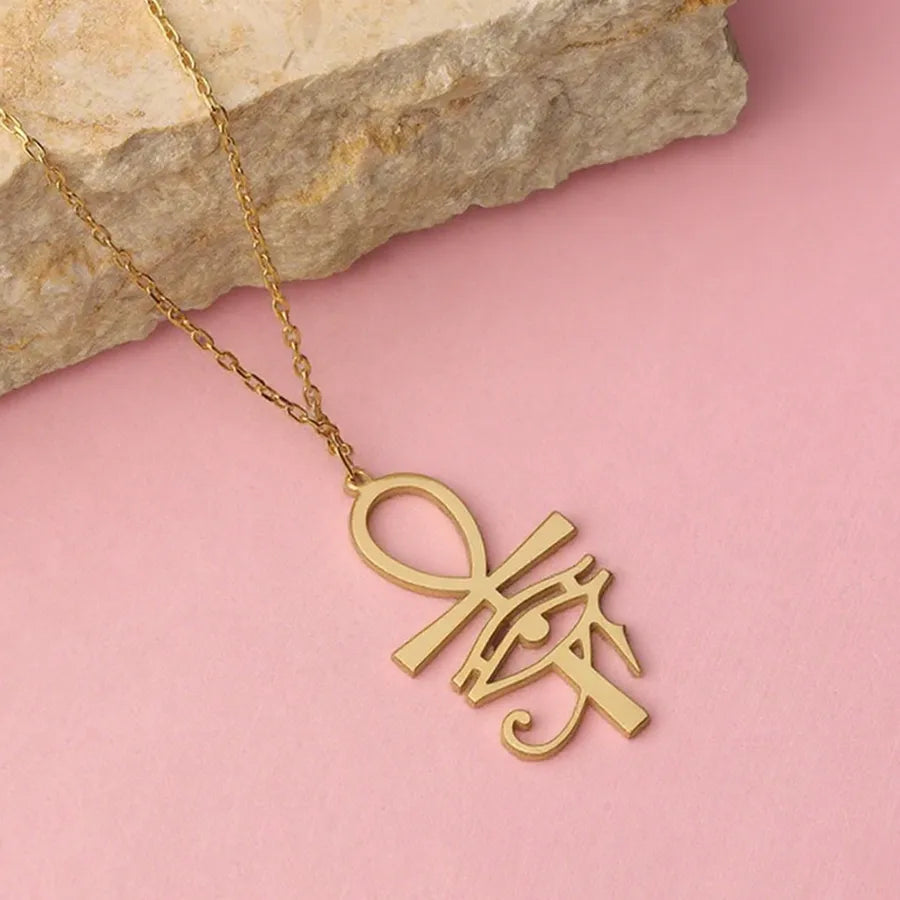 Devil's Eye Cross Pendant Necklace