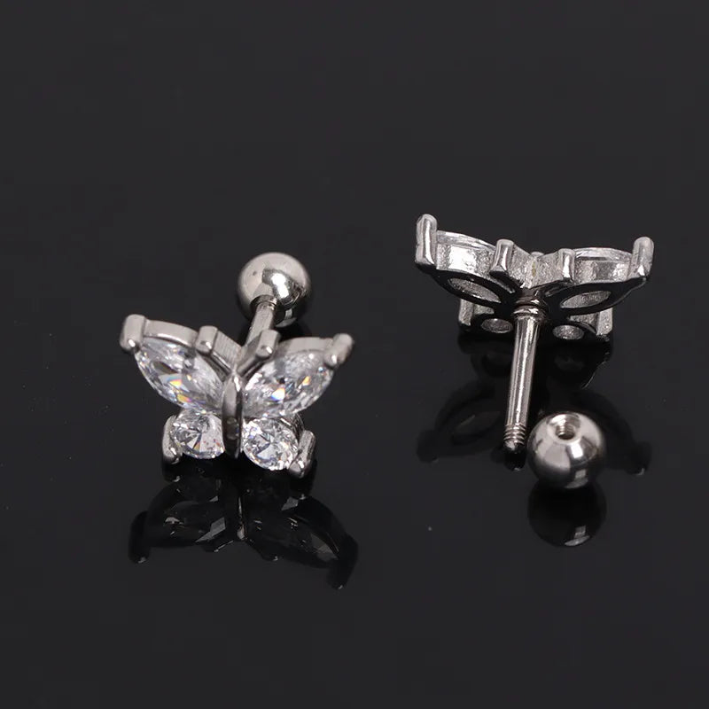 Butterfly Knot Gold Stainless Steel Stud Earrings