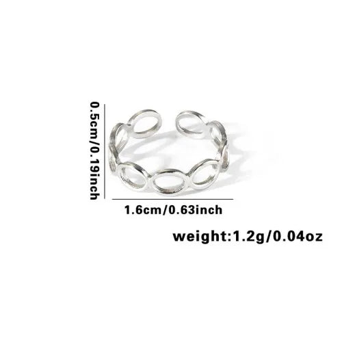 Titanium Steel Fish Tail Ring for Women