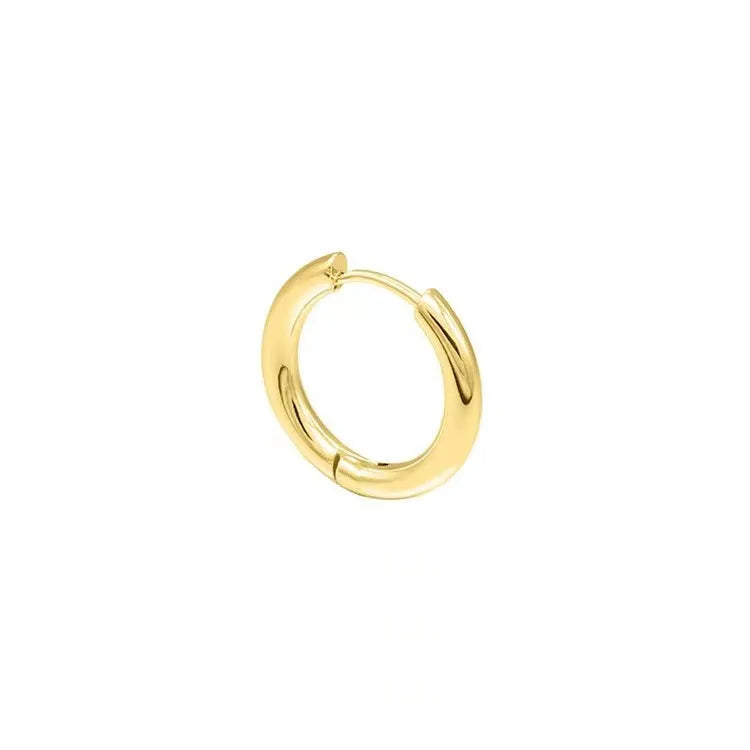 Unisex No Piercing Geometric Stainless Steel Ear Cuff Gold Earring Style