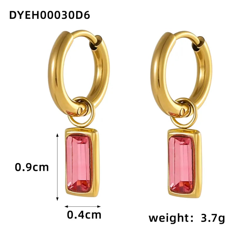 18K Gold Plated Geometric Titanium Necklace One Size DYEH00030D6 9*9*1