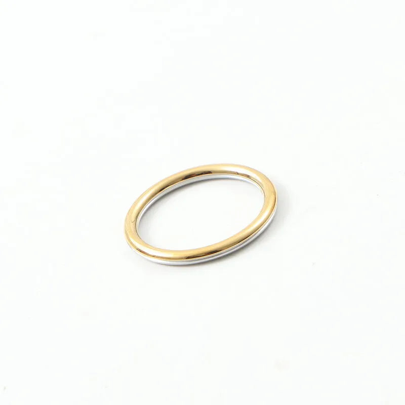 18K Gold Plated Titanium Steel Geometric Ring