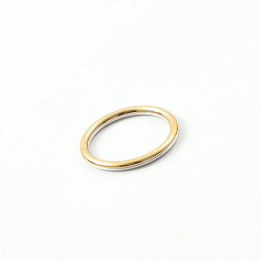 18K Gold Plated Titanium Steel Geometric Ring