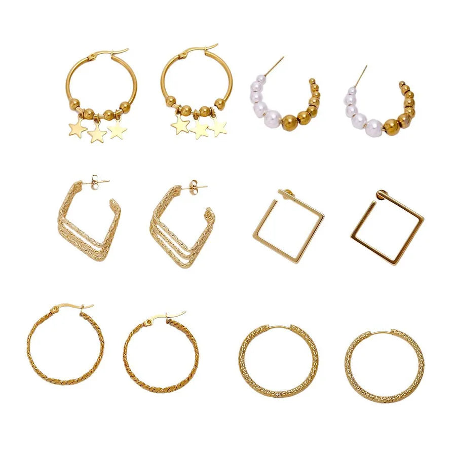 Minimalist Geometric Stainless Steel Hoop Earrings