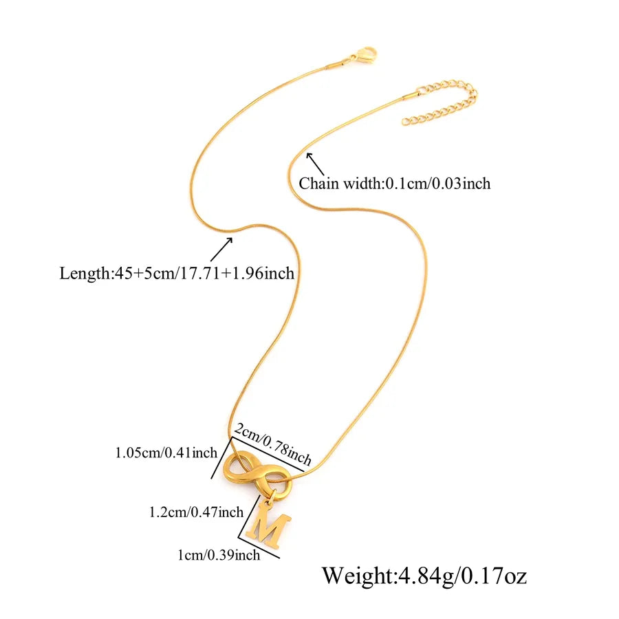 Gold Plated Infinity Pendant Necklace for Women