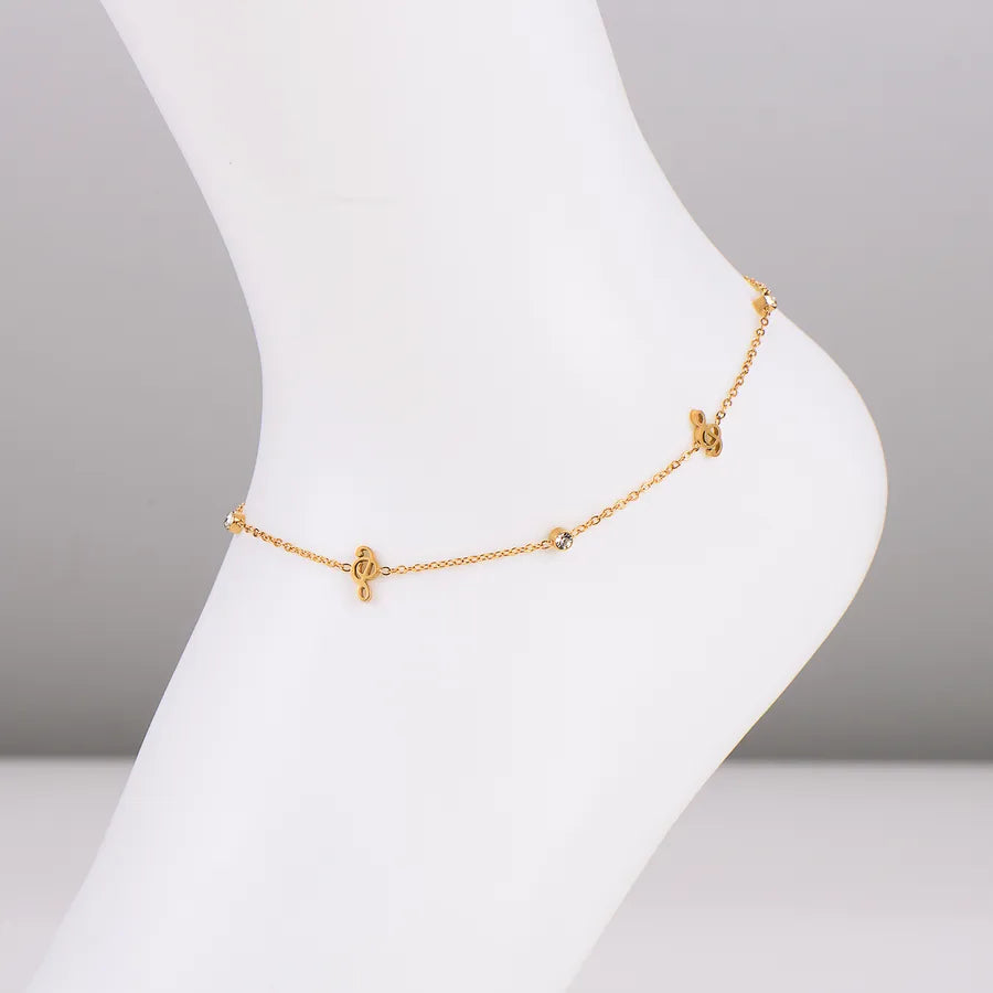 18K Gold Plated Stainless Steel Anklet for Women