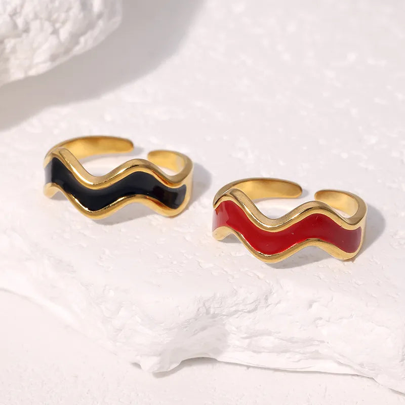 18K Gold Vintage Open Ring for Women