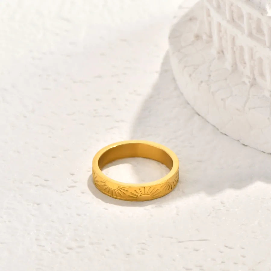 18K Gold Plated Twist Zircon Double Layer Ring Gold 2