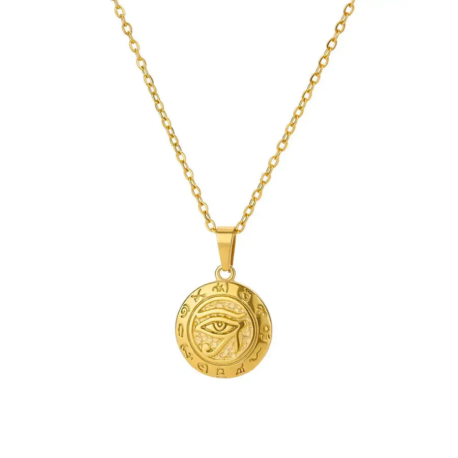 18K Gold Plated Geometric Pendant Necklace 16