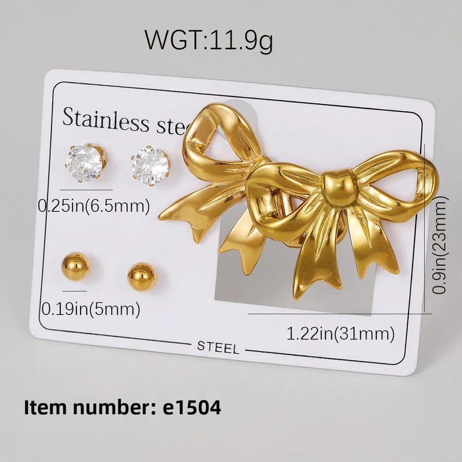 Butterfly Knot Geometric Stud Earrings E-1504