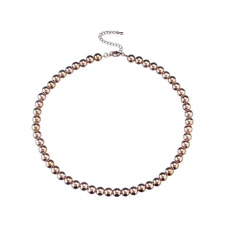 Rose Gold Stainless Steel Geometric Necklace