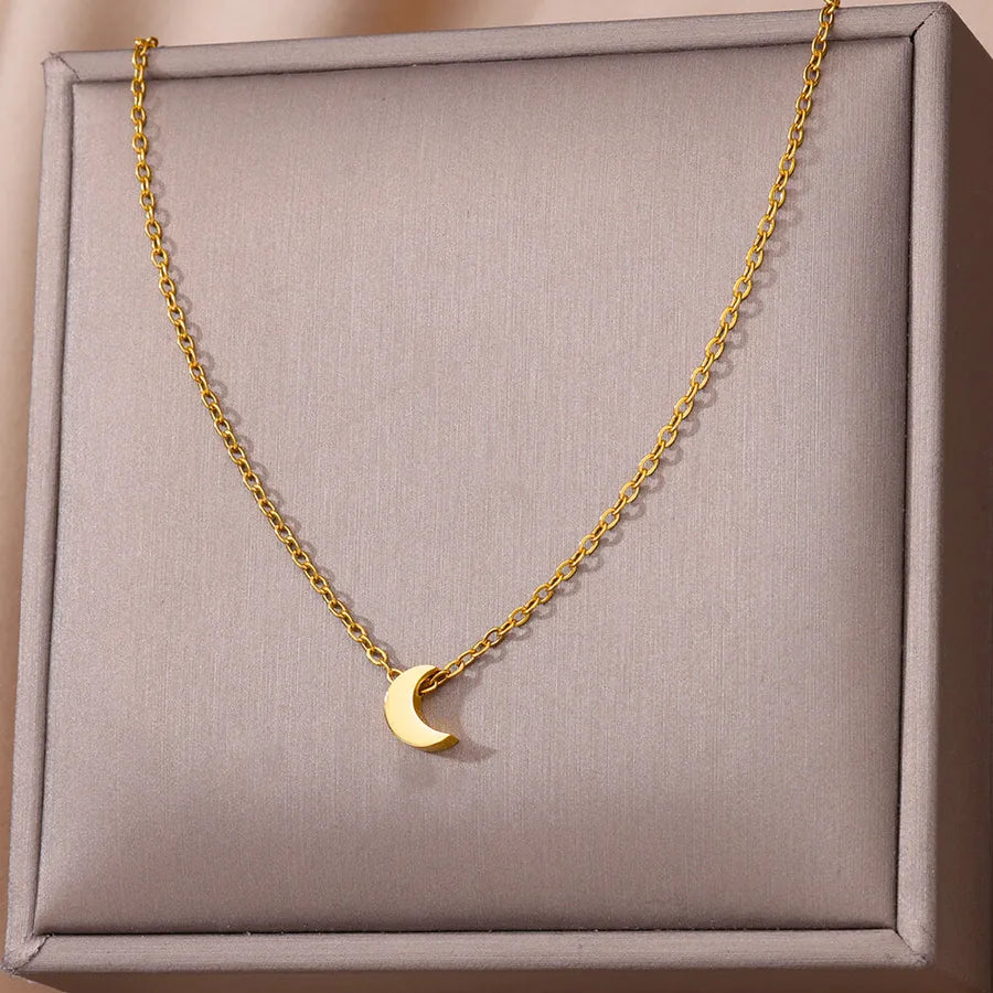 18K Gold PVD Geometric Pendant Necklace
