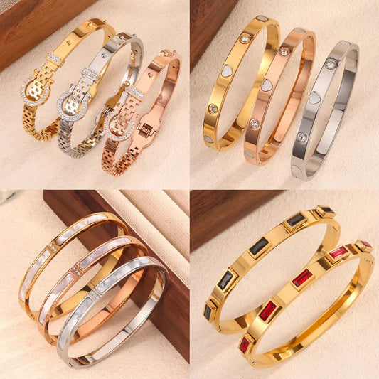 Elegant Vintage Gold-Plated Geometric Bracelet