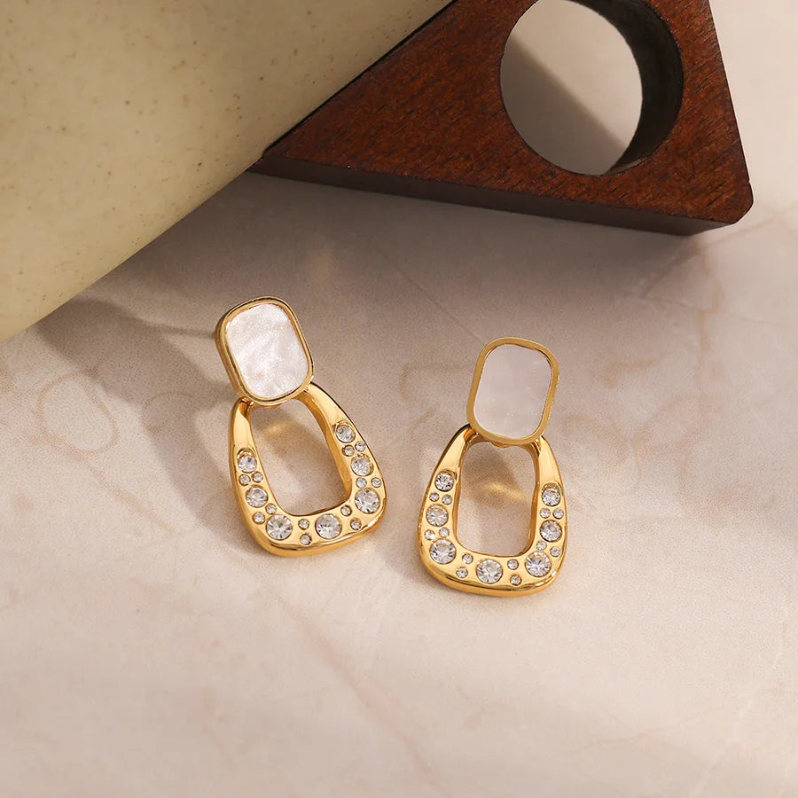 18K Gold Plated Starry U-Shaped Earrings