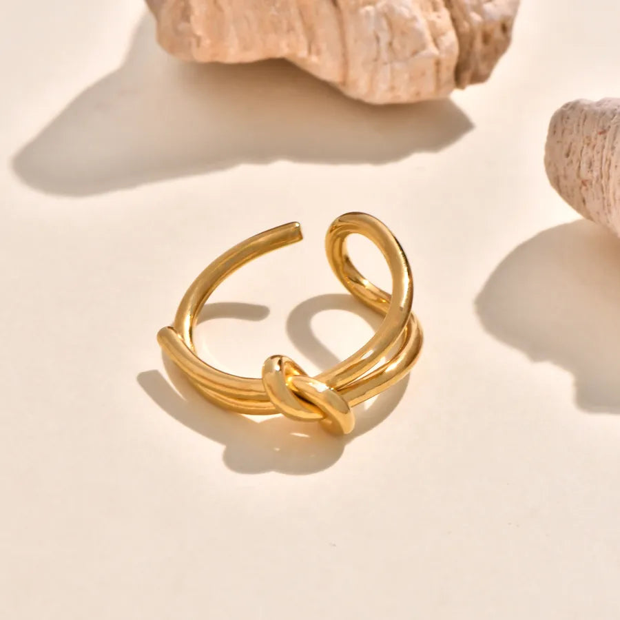 18K Gold Sun & Infinity Open Ring
