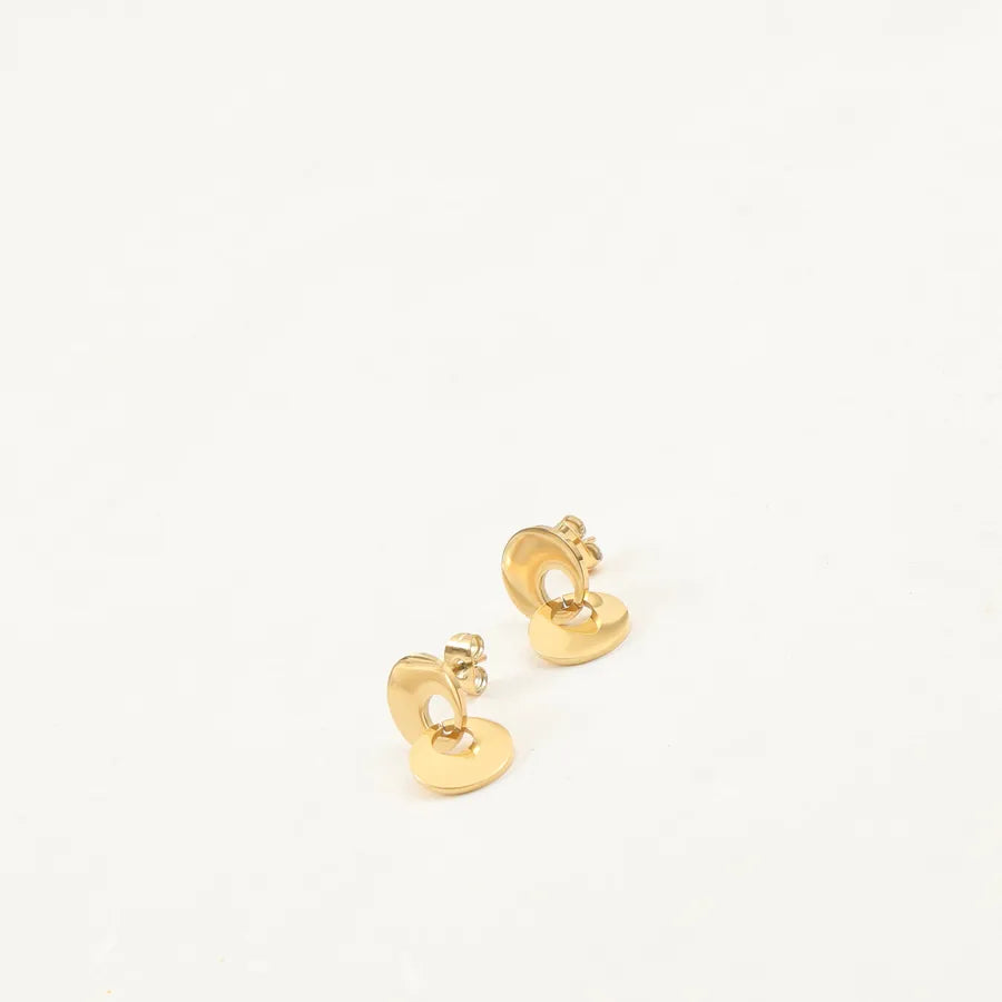 Small 18K Gold Plated Titanium Steel Hoop Earrings