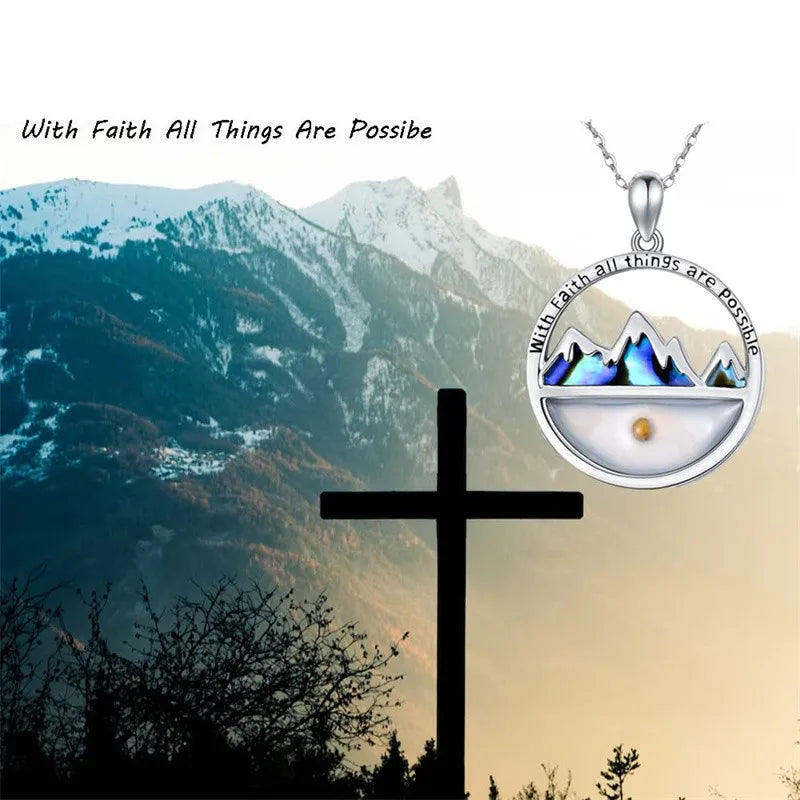 Minimalist Faith Mountain Necklace – Stainless Steel