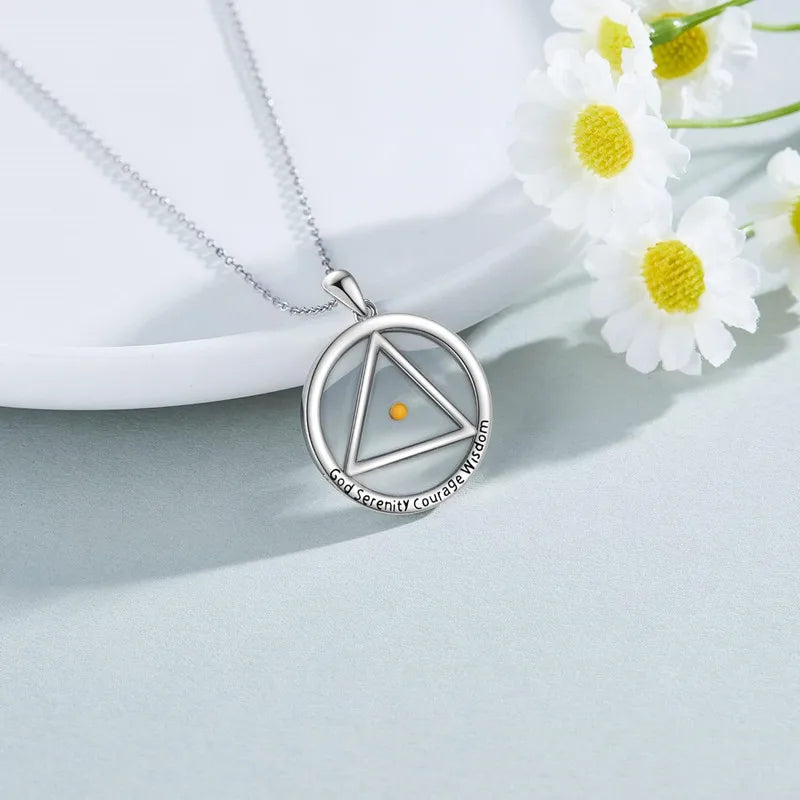 Stainless Steel Motivational Pendant Necklace