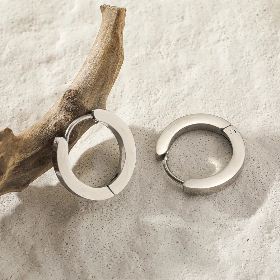 18K Gold PVD Geometric Stainless Steel Stud Earrings