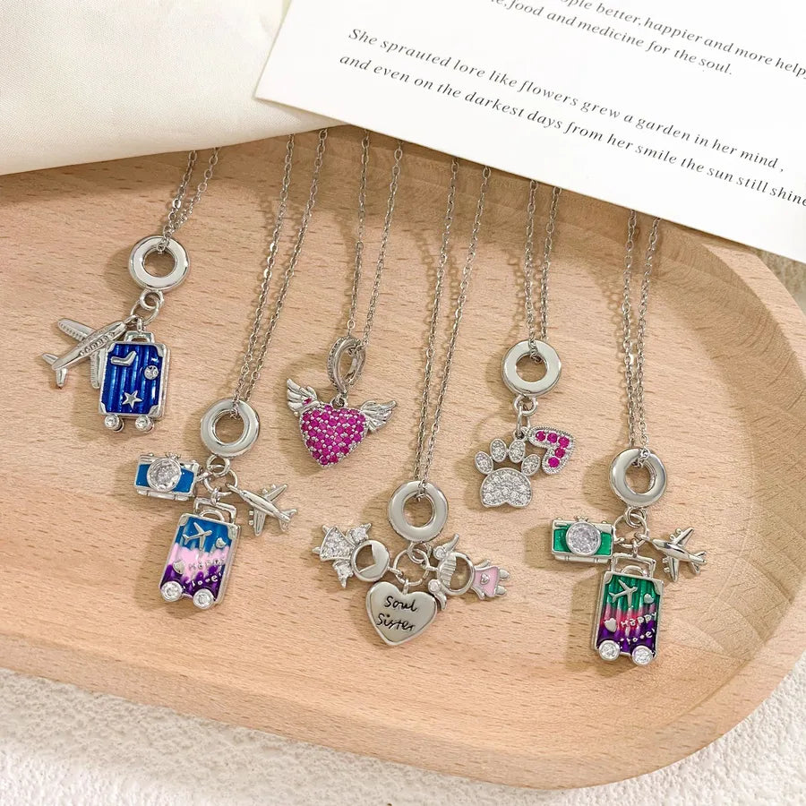 18K Gold Plated Zircon Pendant Necklace