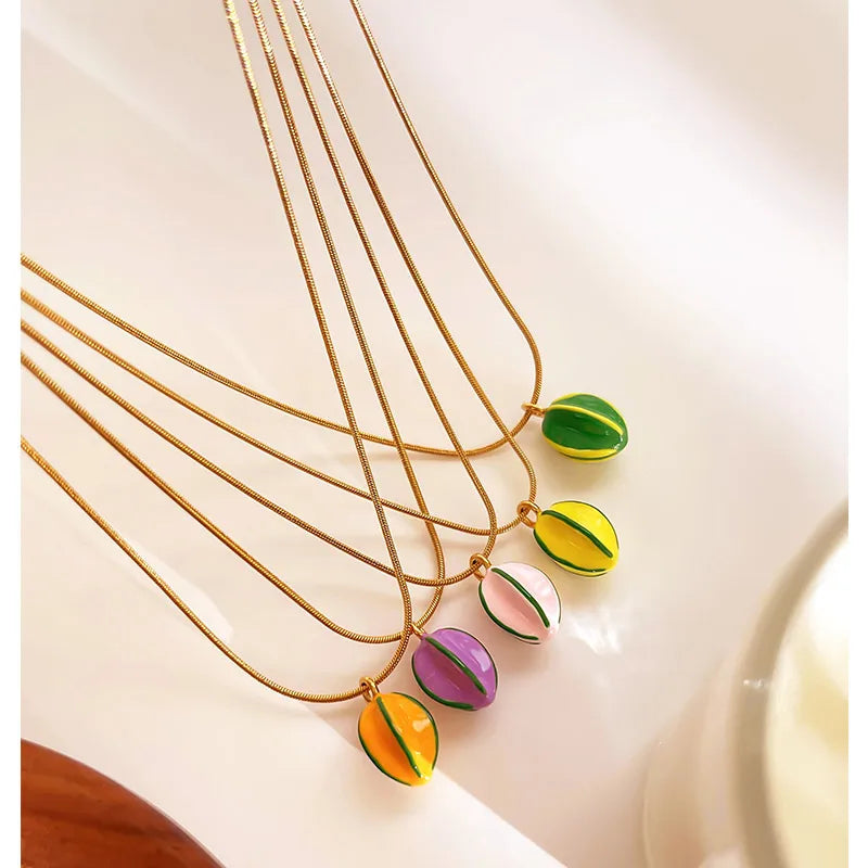 18K Gold Plated Geometric Pendant Necklace