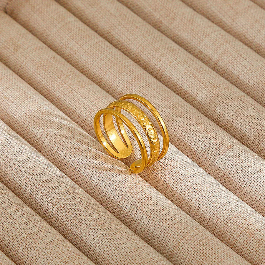 Heart Pattern Stainless Steel Ring 5