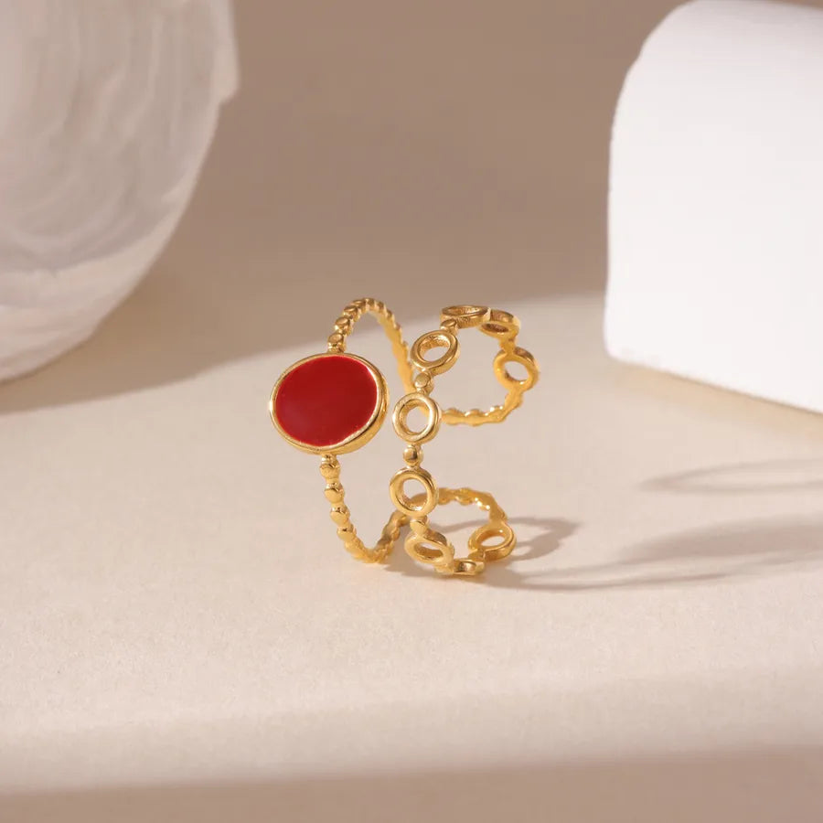 18K Gold Plated Triple Layer Heart Ring