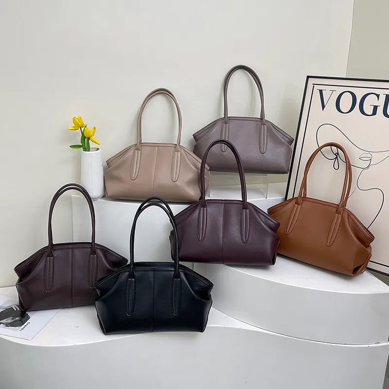 Minimalist Faux Leather Shoulder Bag – Winter Edit - Smiling Maria - Everything For Women