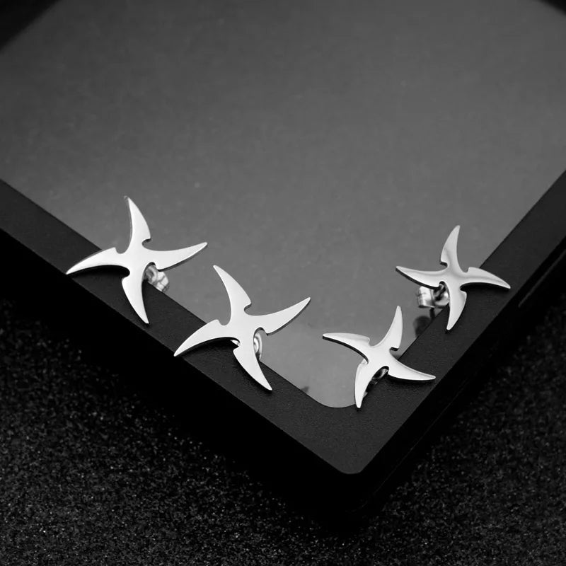 Stainless Steel Windmill Earrings