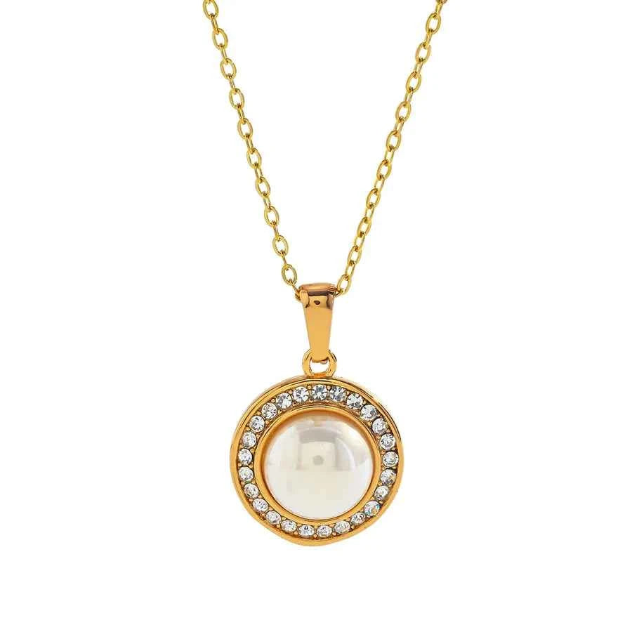 18K Gold Plated Stainless Steel Bow Pendant Necklace