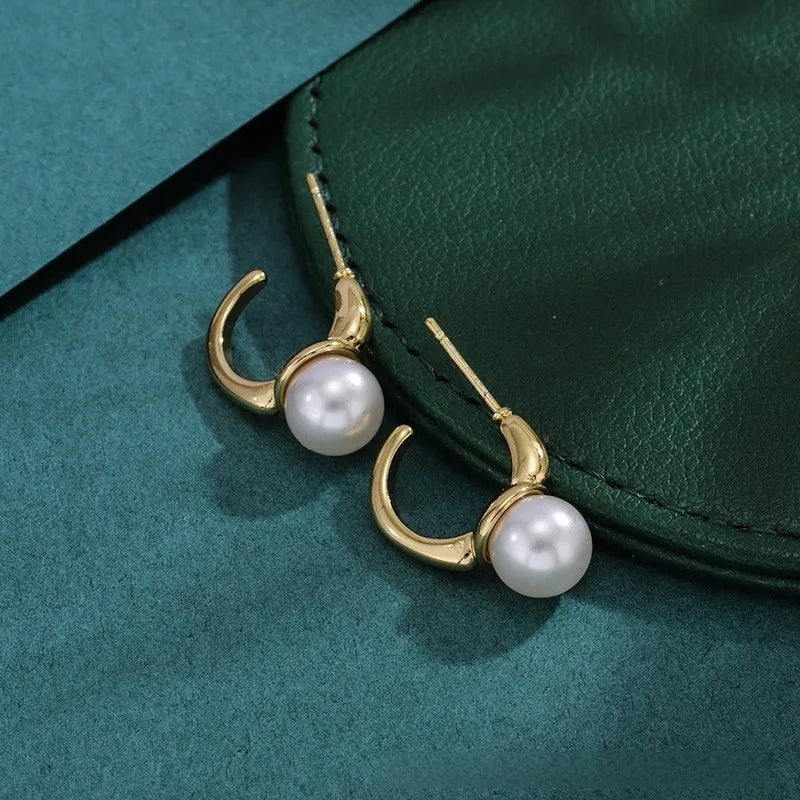 Bold Titanium Steel Large Hoop Earrings ES017