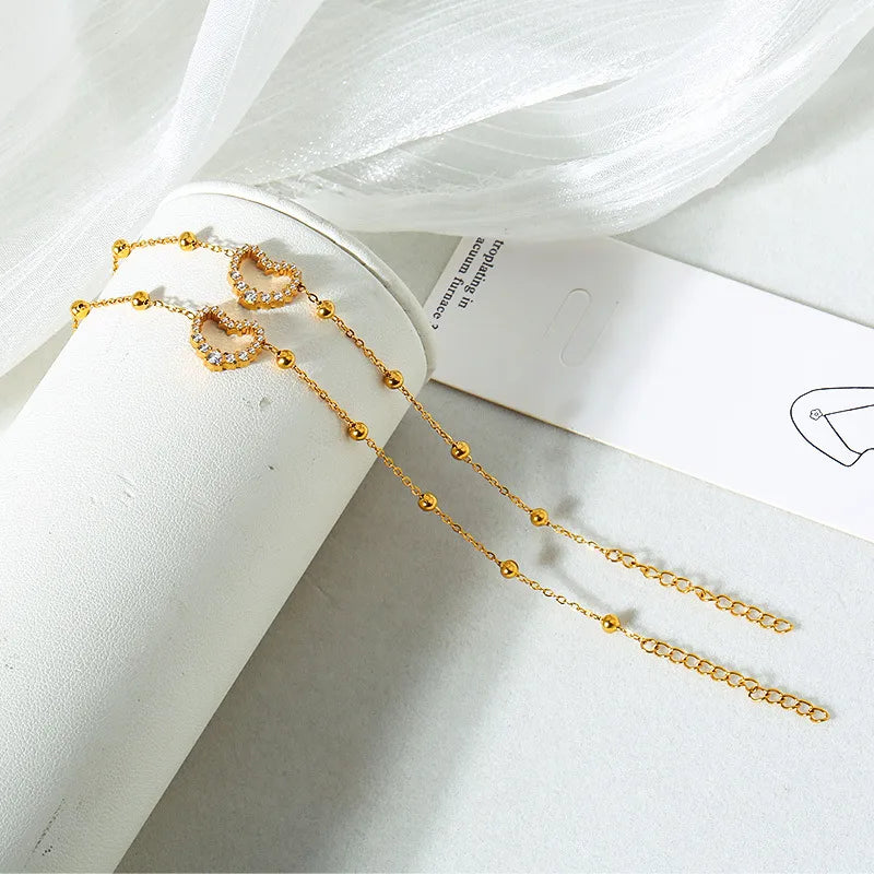 Heart-Shaped Titanium Steel Bracelet for Women