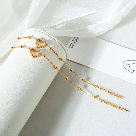 Heart-Shaped Titanium Steel Bracelet for Women