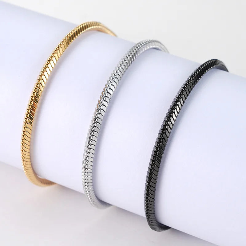 Titanium Steel Snake Bone Chain Bracelet