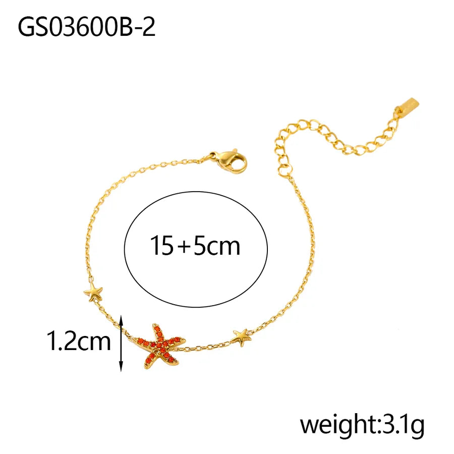 Elegant Gold Plated Titanium Steel Necklace GS03600B-2
