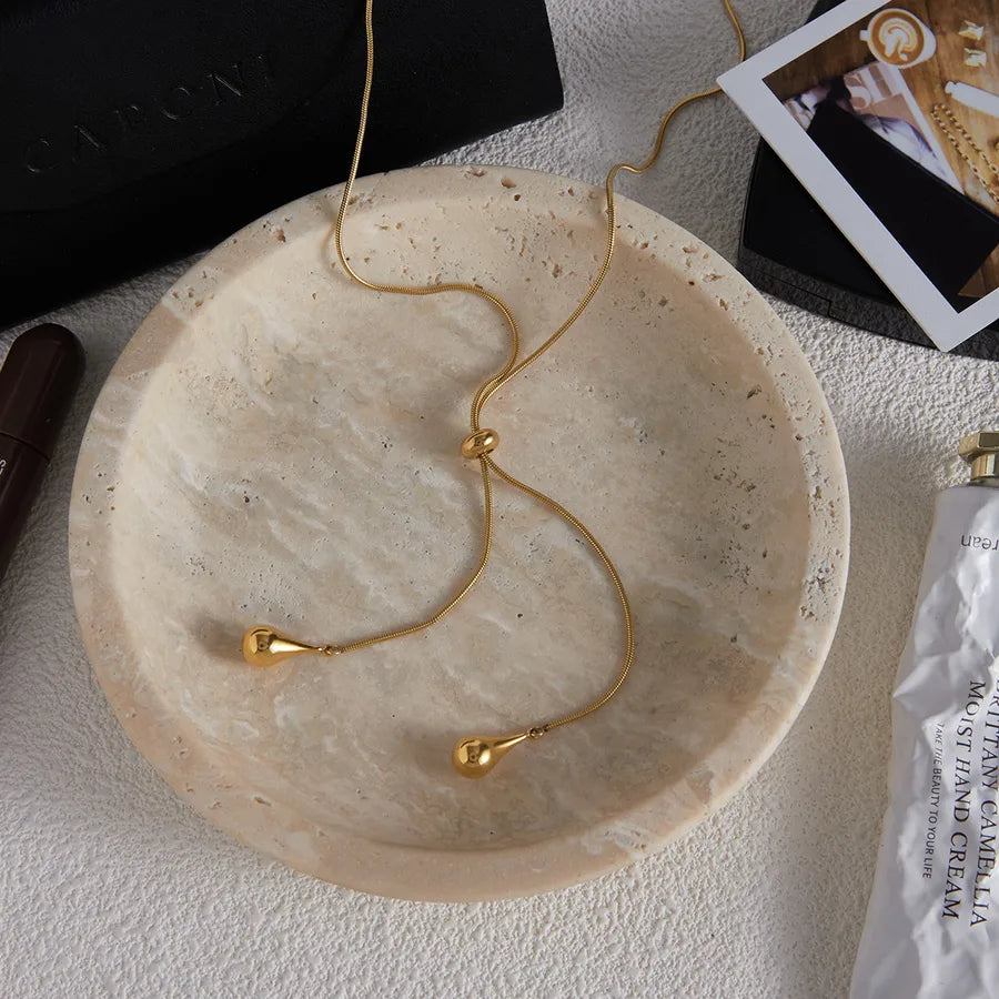 Gold Y-Chain Pendant Necklace – Minimalist Jewelry