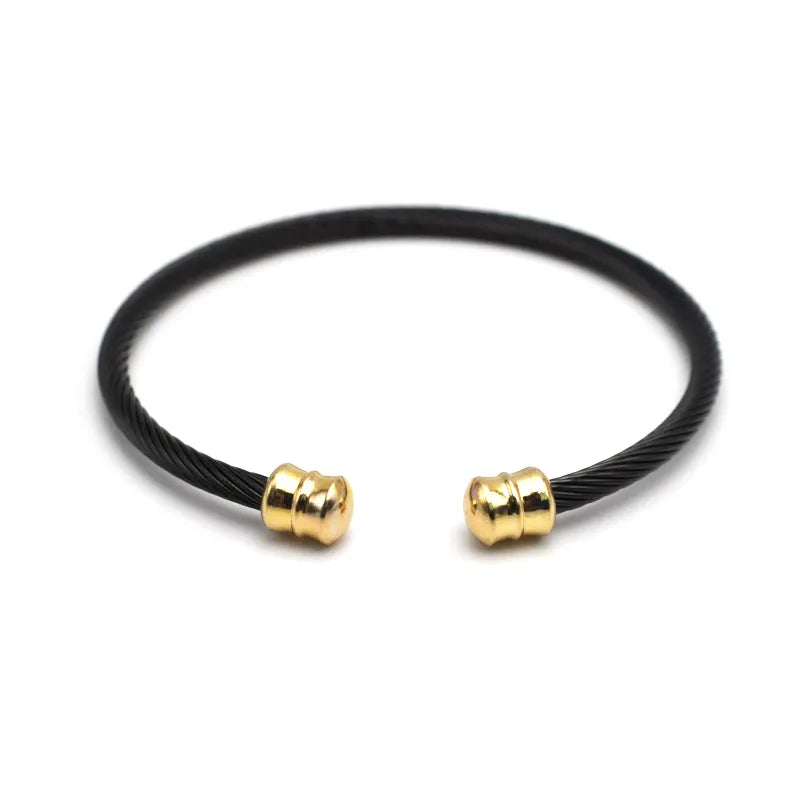 18K Gold Minimalist Wire Rope Bracelet