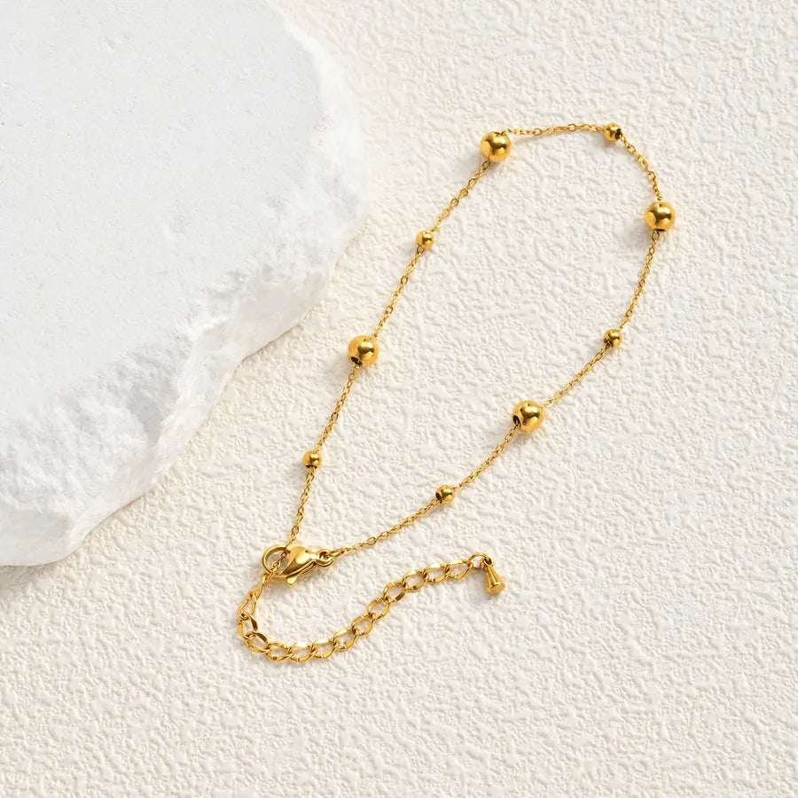 Gold Plated Stainless Steel Cross Anklet