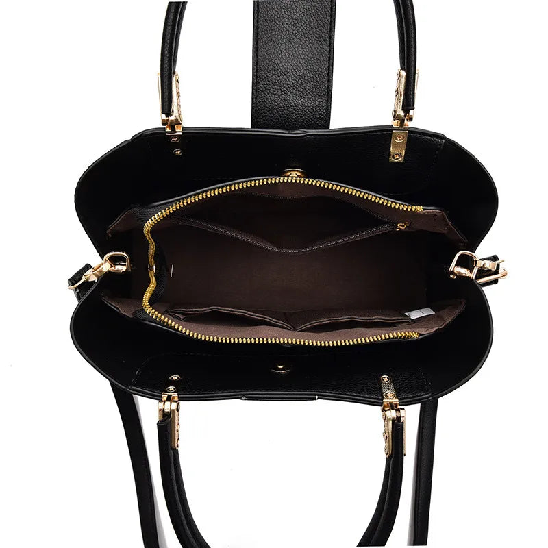 Large Capacity PU Leather Crossbody Handbag